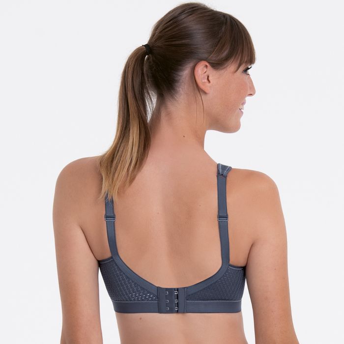 Sujetador deportivo Anita Momentum gris vista trasera
