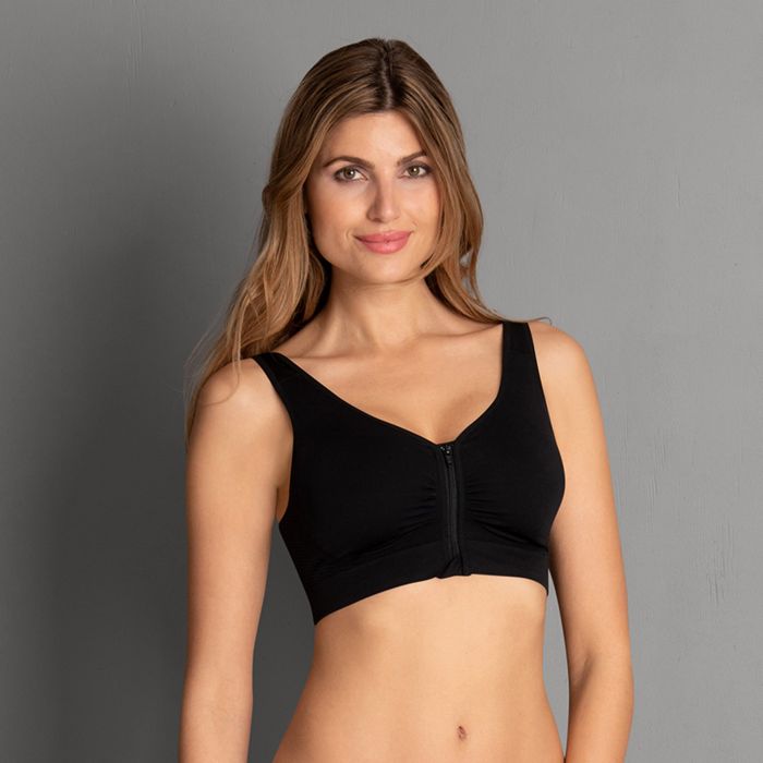 Sujetador para protesis con cremallera delantera LYNN de Anita negro