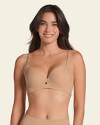 Sujetador push-up suave y cubrimiento alto de Leonisa beige