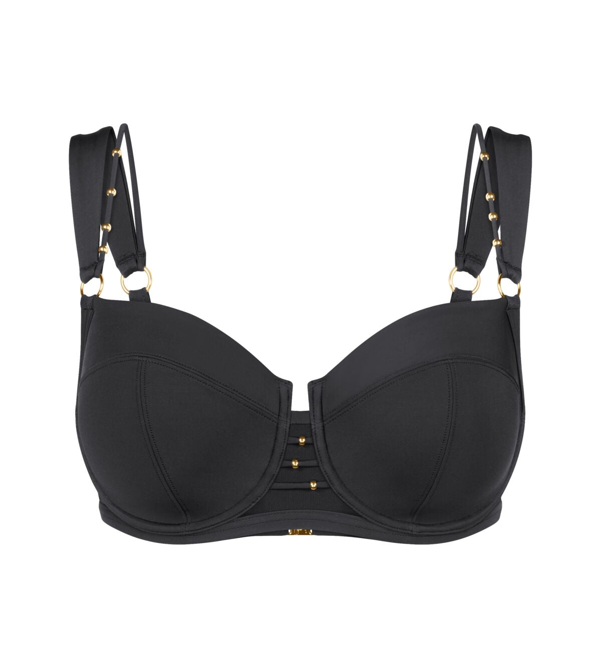 Top bikini negro con gran sujeción