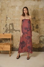 Vestido Jolie Malva palabra de honor