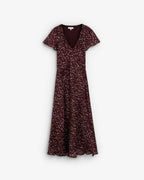 Vestido Palermo Berenjena estampado moteado