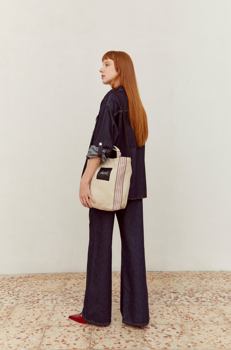 bolso mujer algodon color crudo