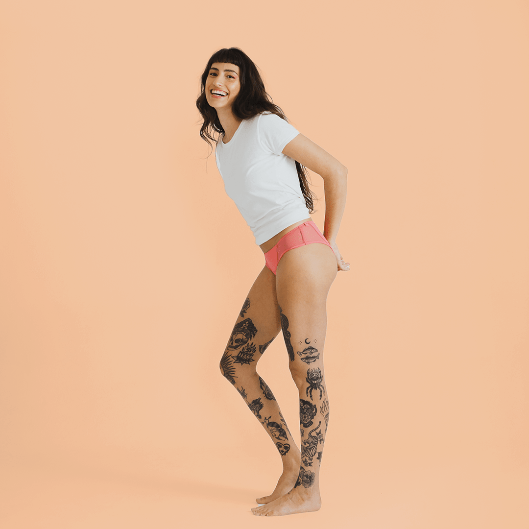 braga ecológica menstrual rosa