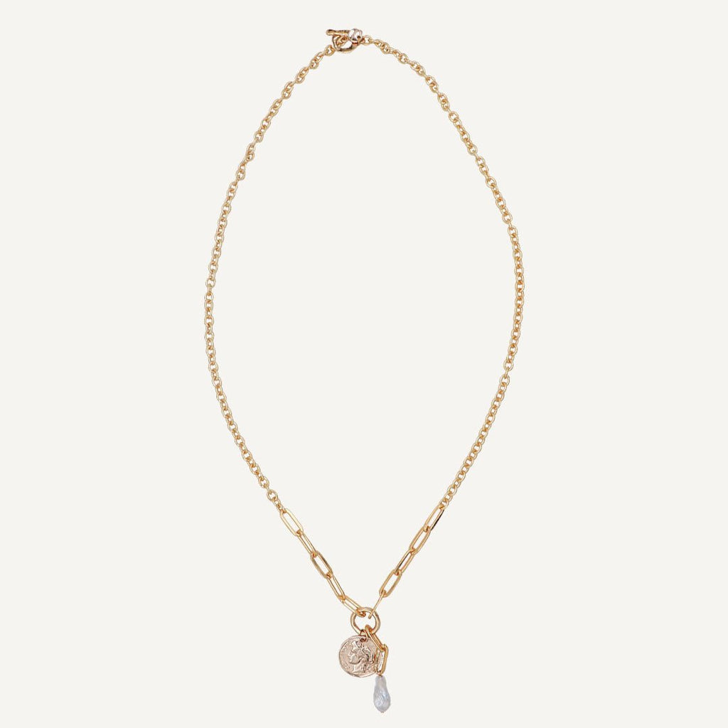 collar elegante bañado en oro ajustable