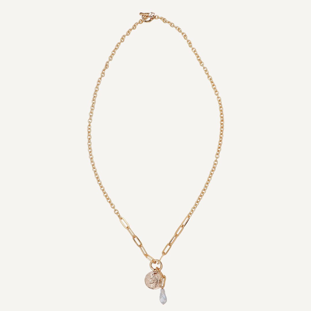 collar elegante bañado en oro ajustable