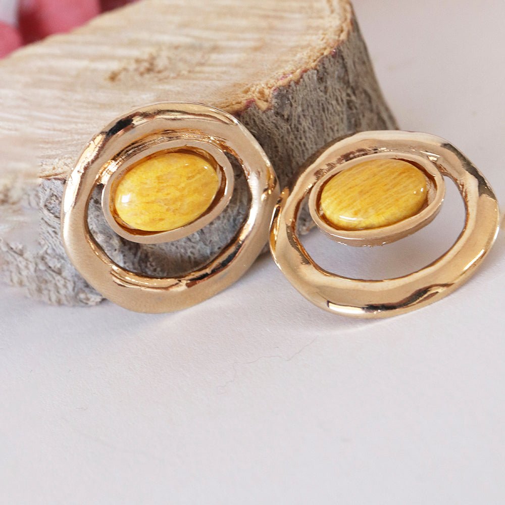 pendientes dorados Siabann diseño elegante Emolo