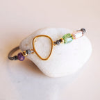 pulsera Fainne piedras naturales baño oro 18k