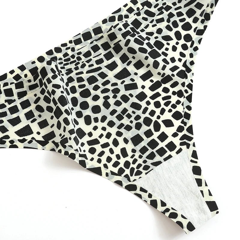 tanga mujer sin costuras cebra