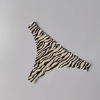 tanga mujer sin costuras estampado cebra