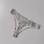 tanga mujer sin costuras leopardo plata
